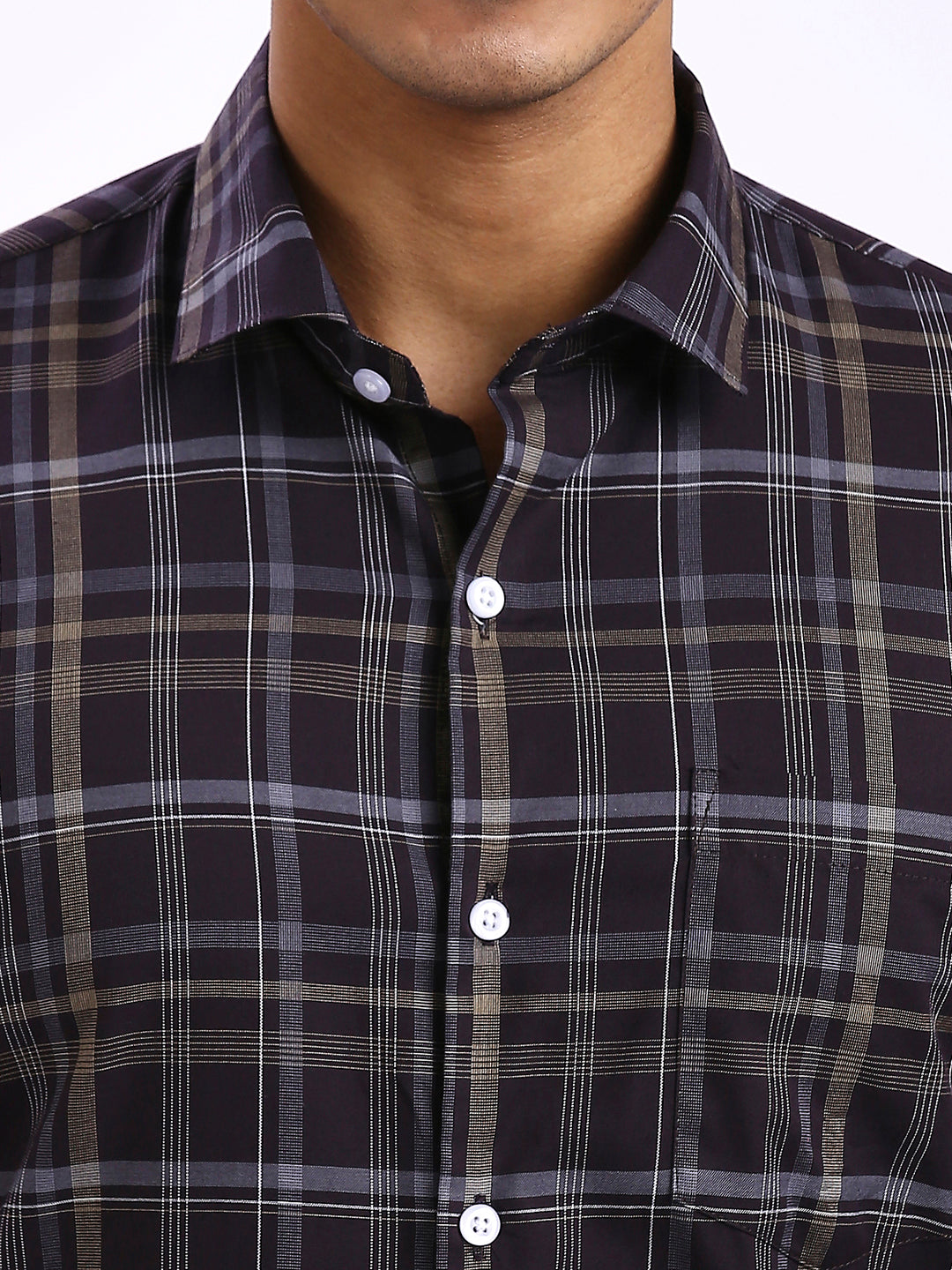 Napo - Slim fit Checkered Shirt