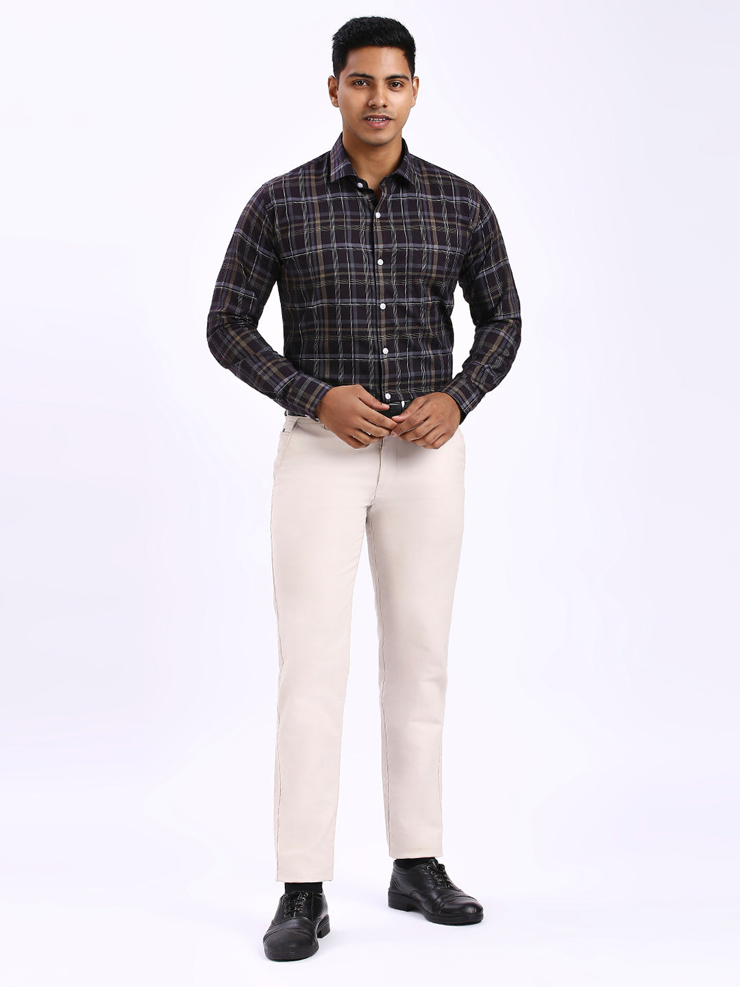 Napo - Slim fit Checkered Shirt