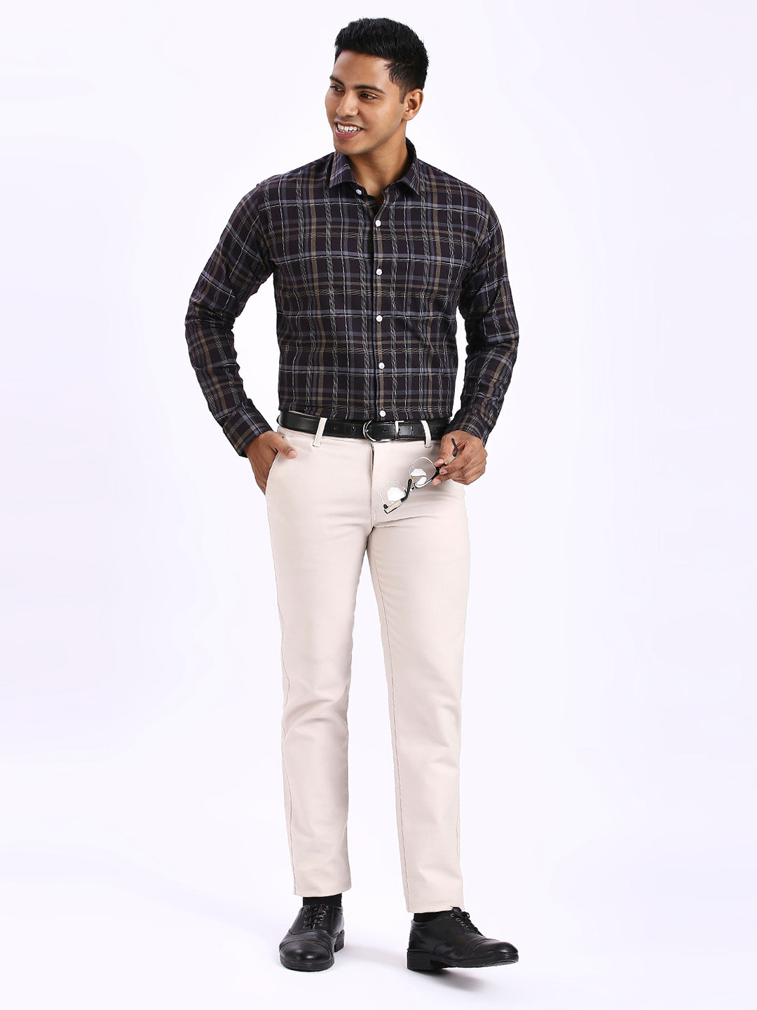 Napo - Slim fit Checkered Shirt