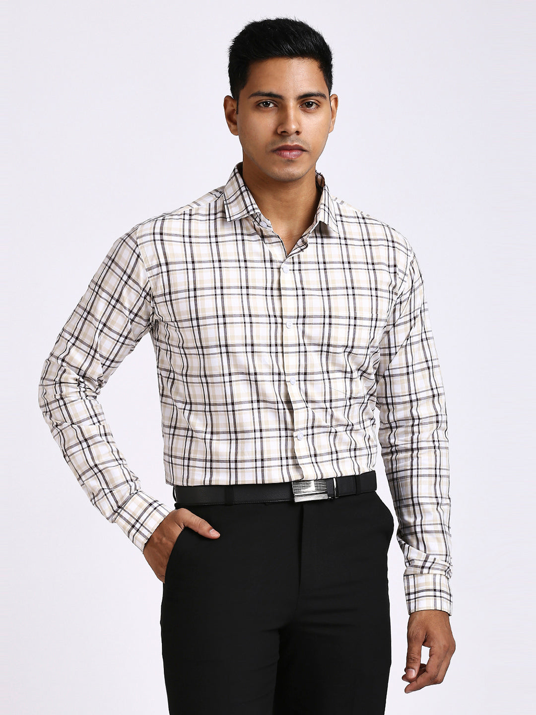 Jedu - Slim fit Checkered Shirt