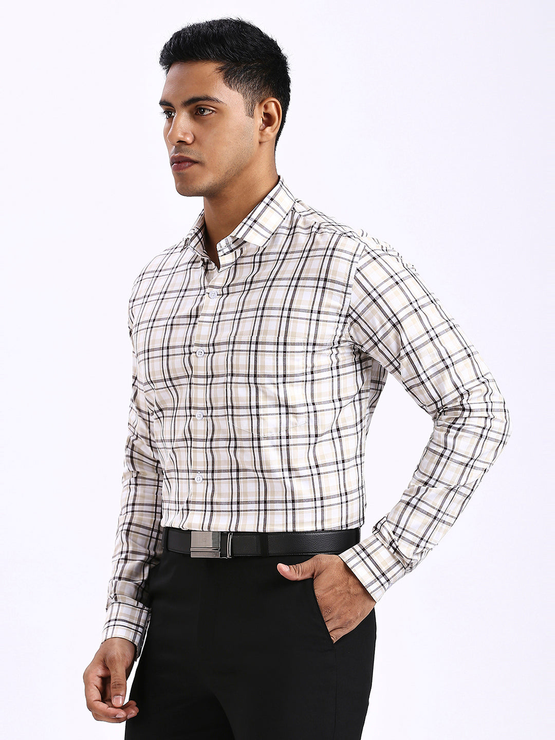 Jedu - Slim fit Checkered Shirt