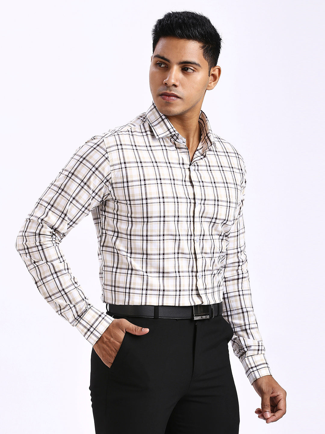 Jedu - Slim fit Checkered Shirt