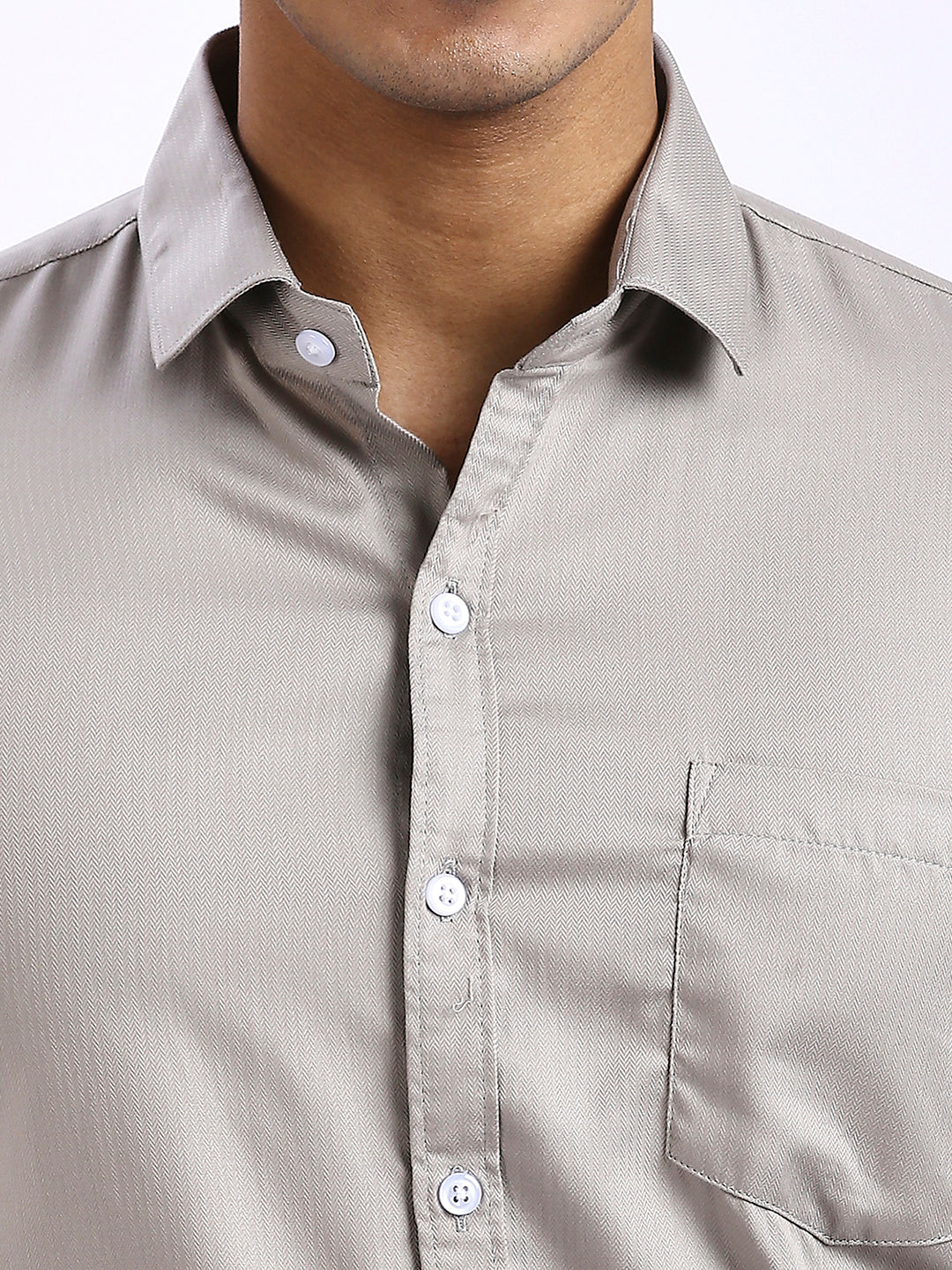 Cleek - Chevron Formal shirt - Grey