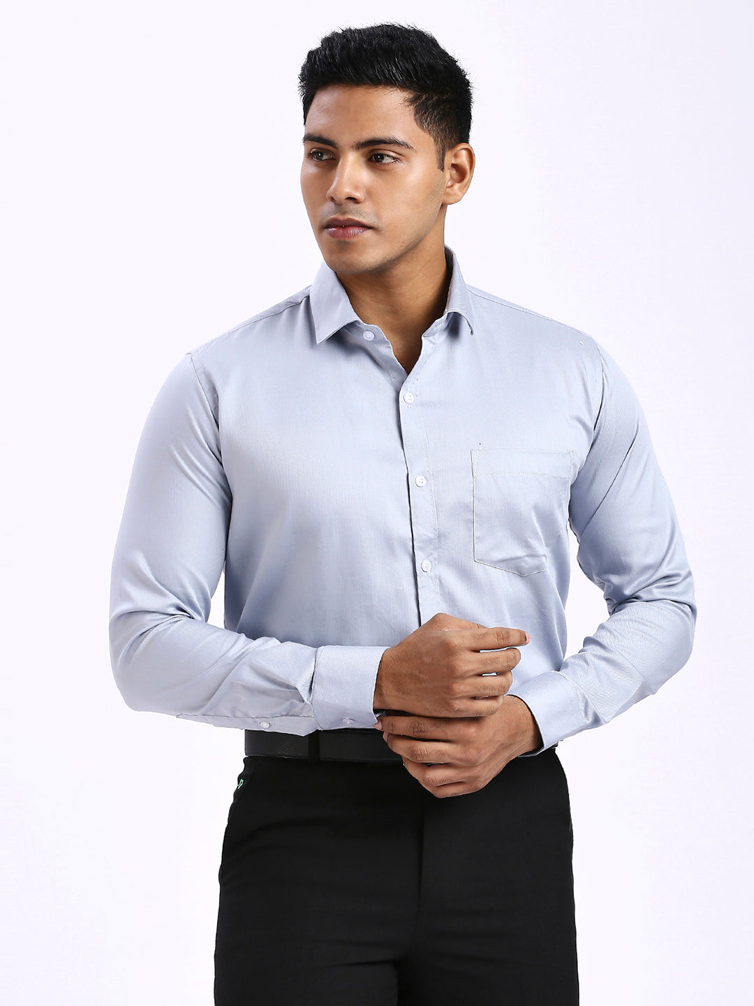 Cleek - Chevron Formal shirt - Cobalt