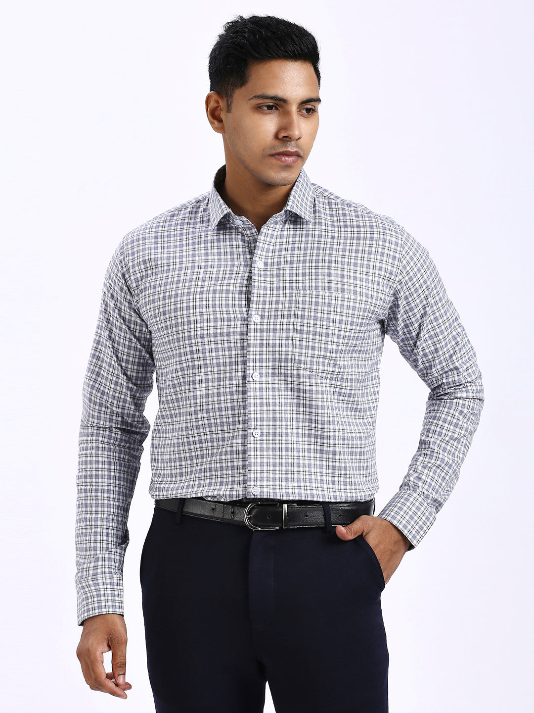 Cike - Slim fit Checkered Shirt