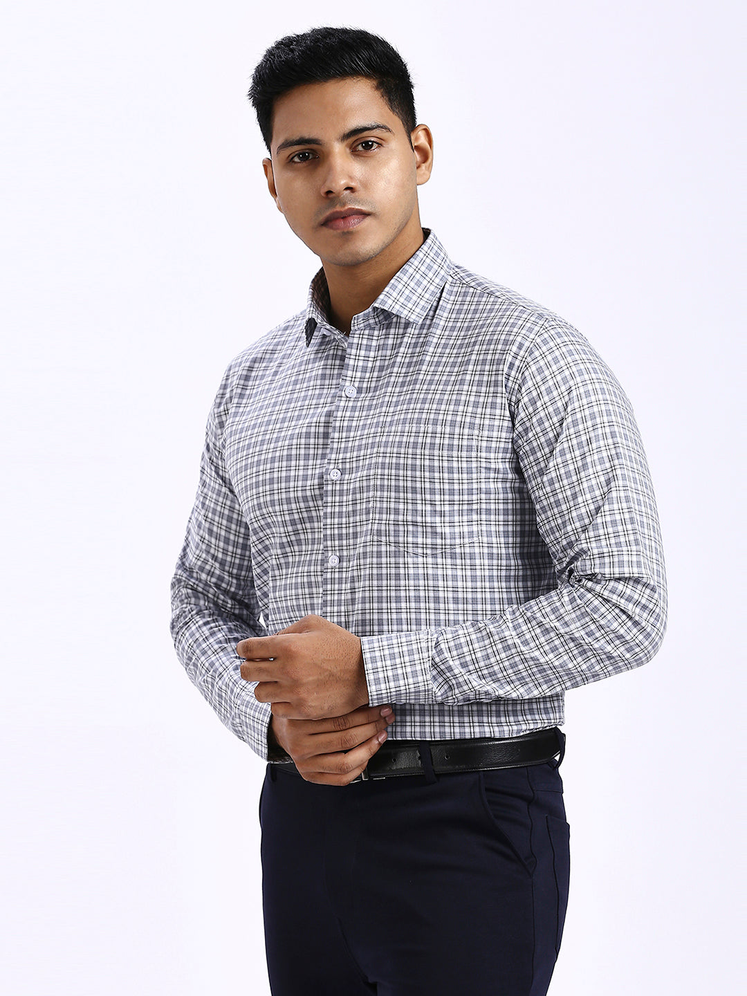 Cike - Slim fit Checkered Shirt