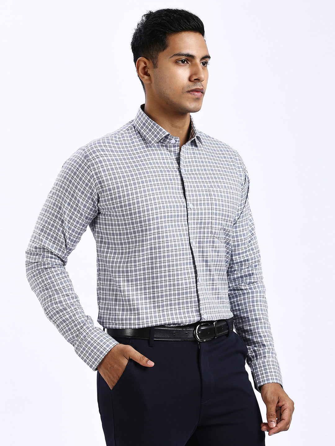 Cike - Slim fit Checkered Shirt