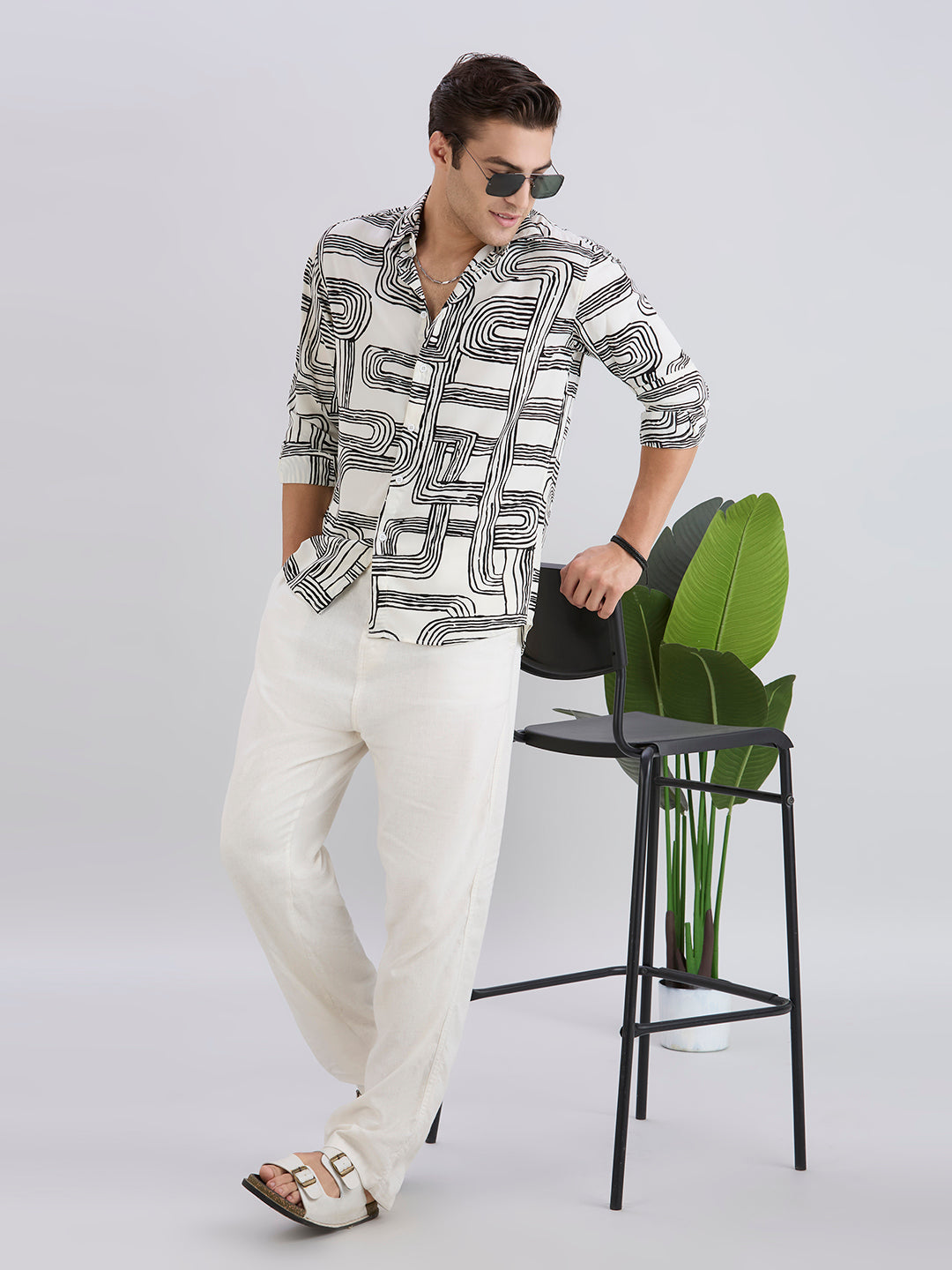 Chromatic Printed Shirt - White