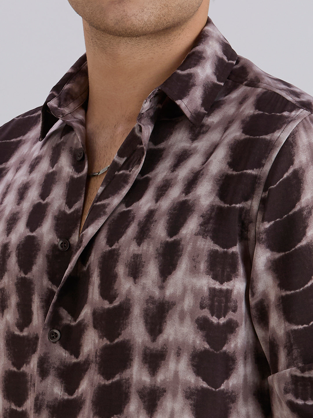 Scales Printed Shirt - Brown