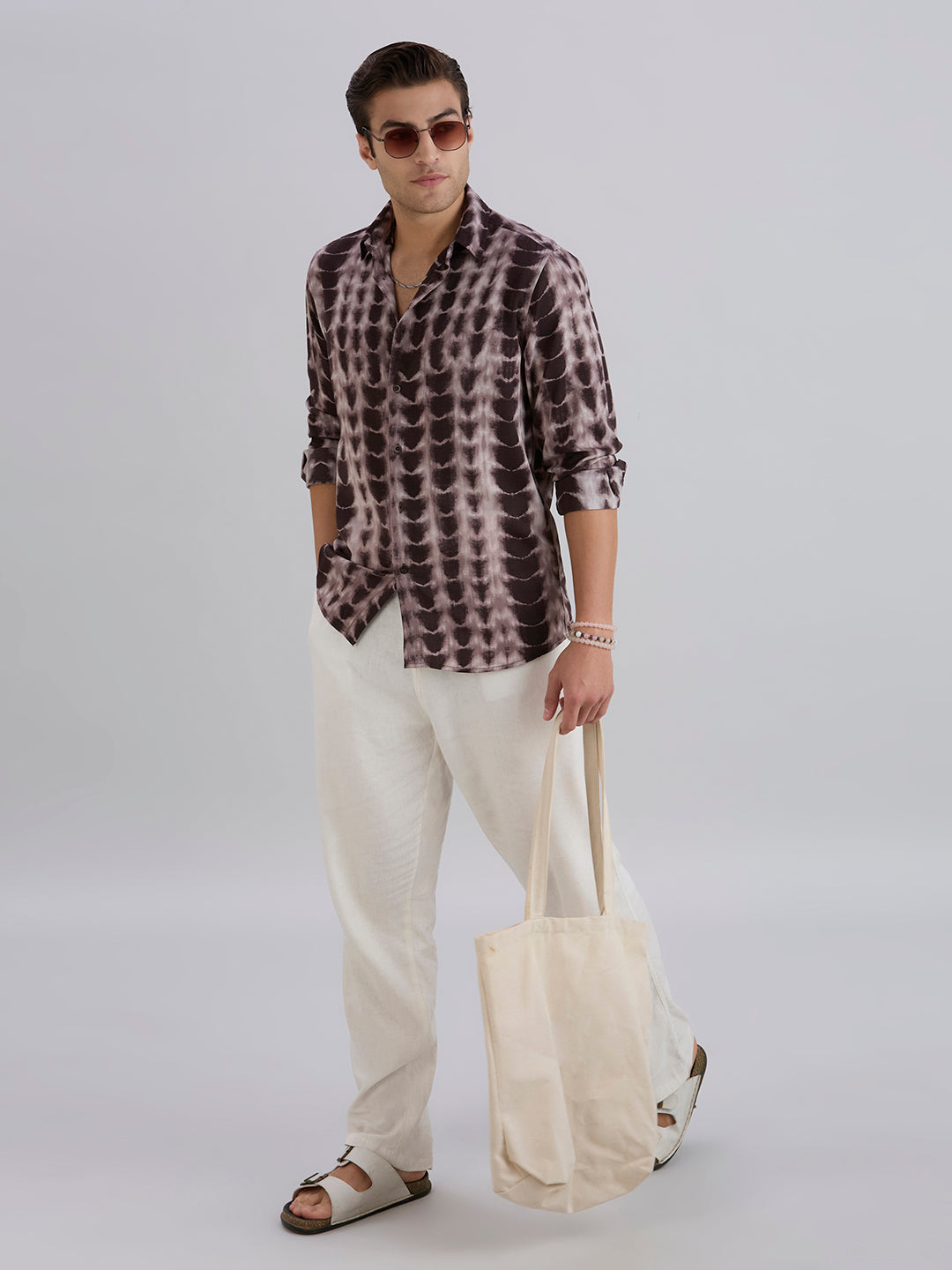 Scales Printed Shirt - Brown