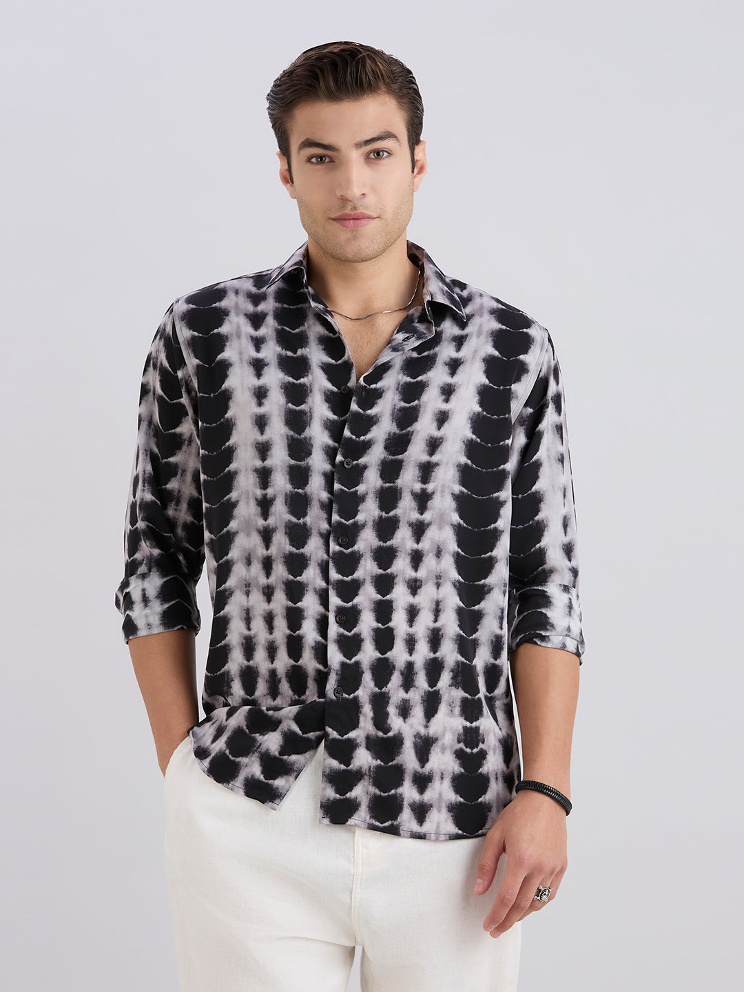Scales Printed Shirt - White