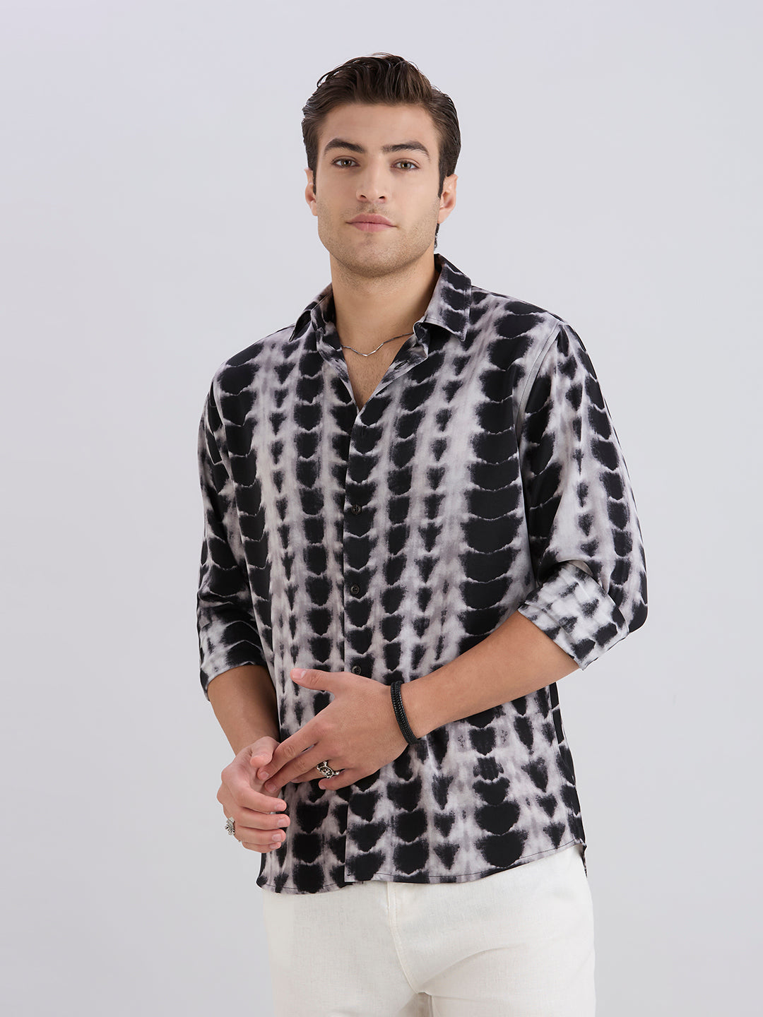 Scales Printed Shirt - White