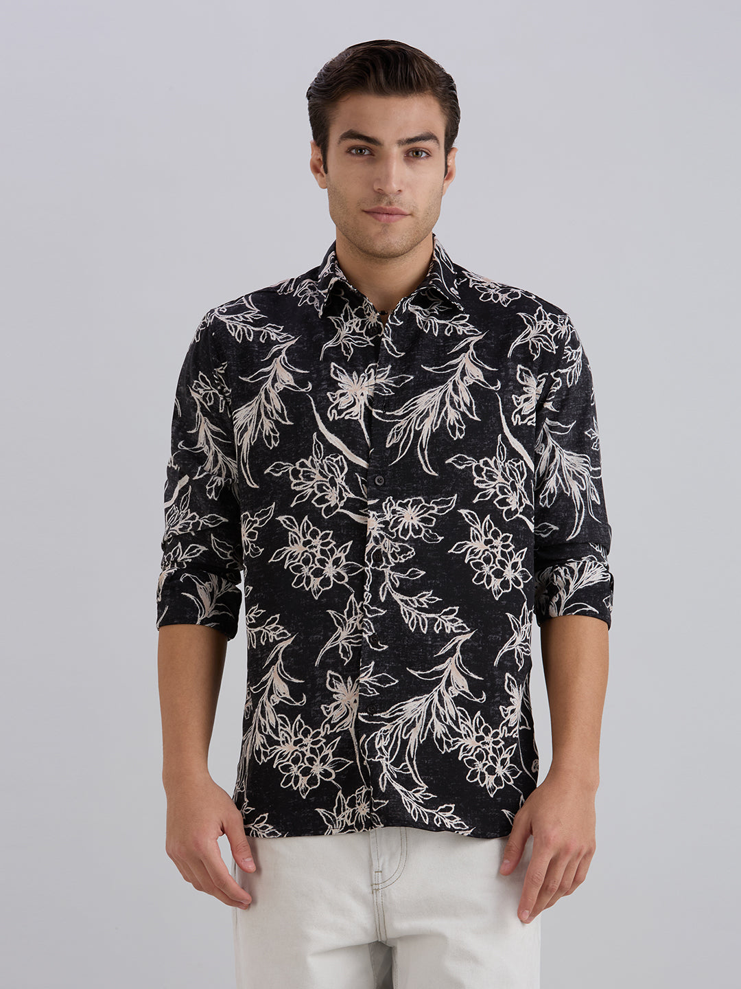 Bloom Printed Shirt - Black