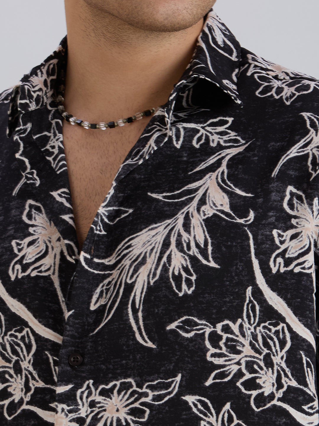 Bloom Printed Shirt - Black
