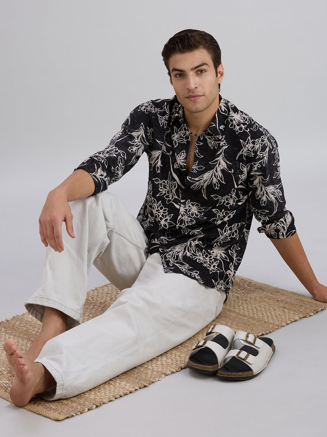 Bloom Printed Shirt - Black