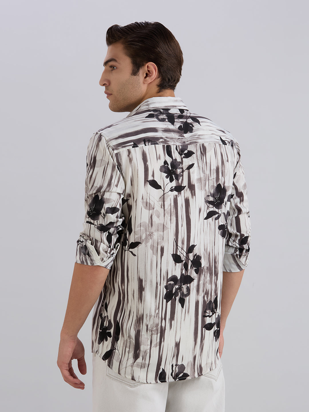 Petal Printed Shirt - White