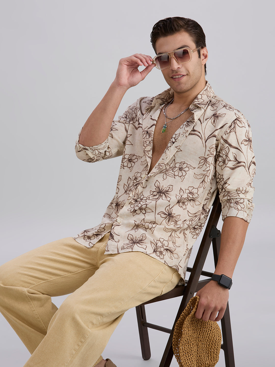 Bloom Printed Shirt - Cream