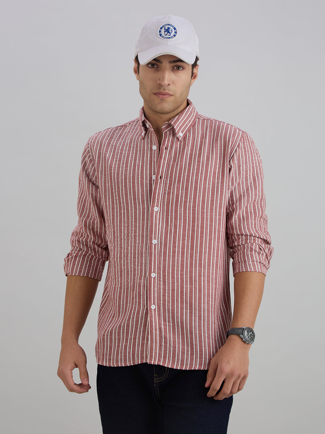Horizon Stripes Shirt - Red
