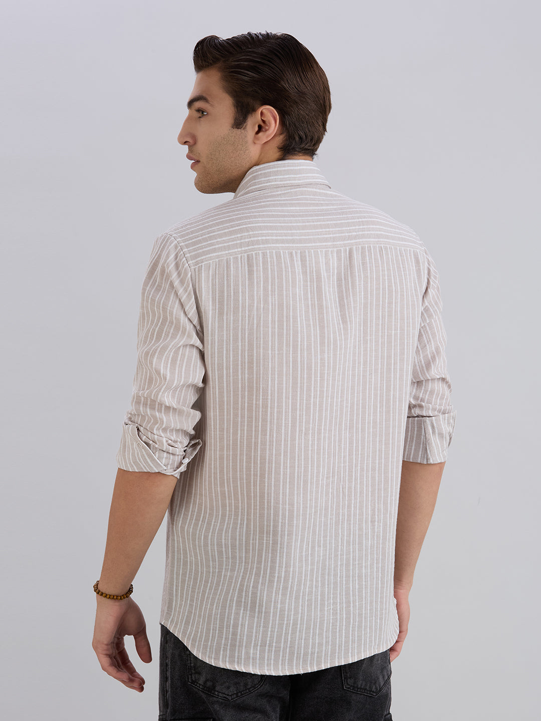 Horizon Stripes Shirt - Light Brown