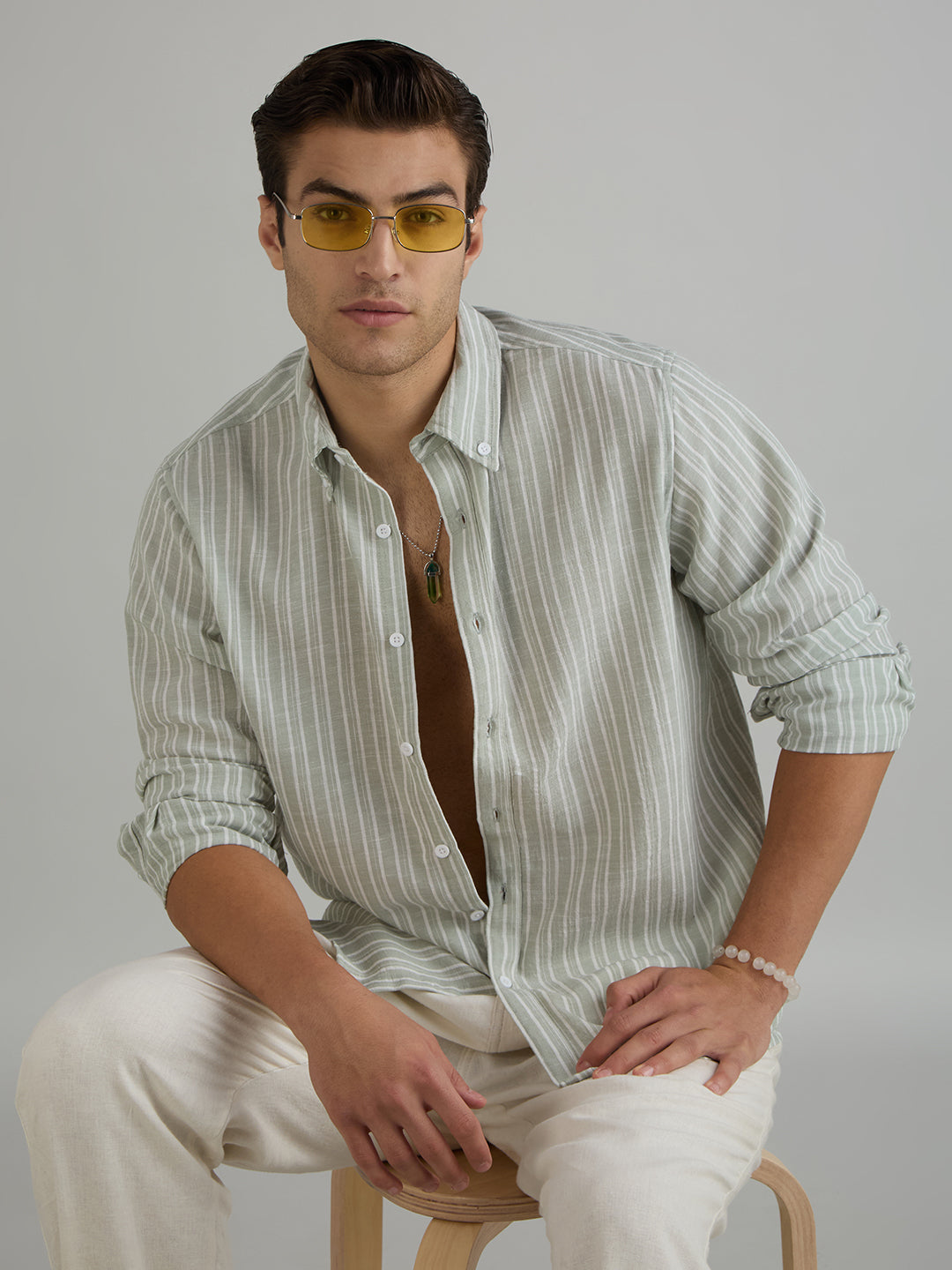 Horizon Stripes Shirt - Green