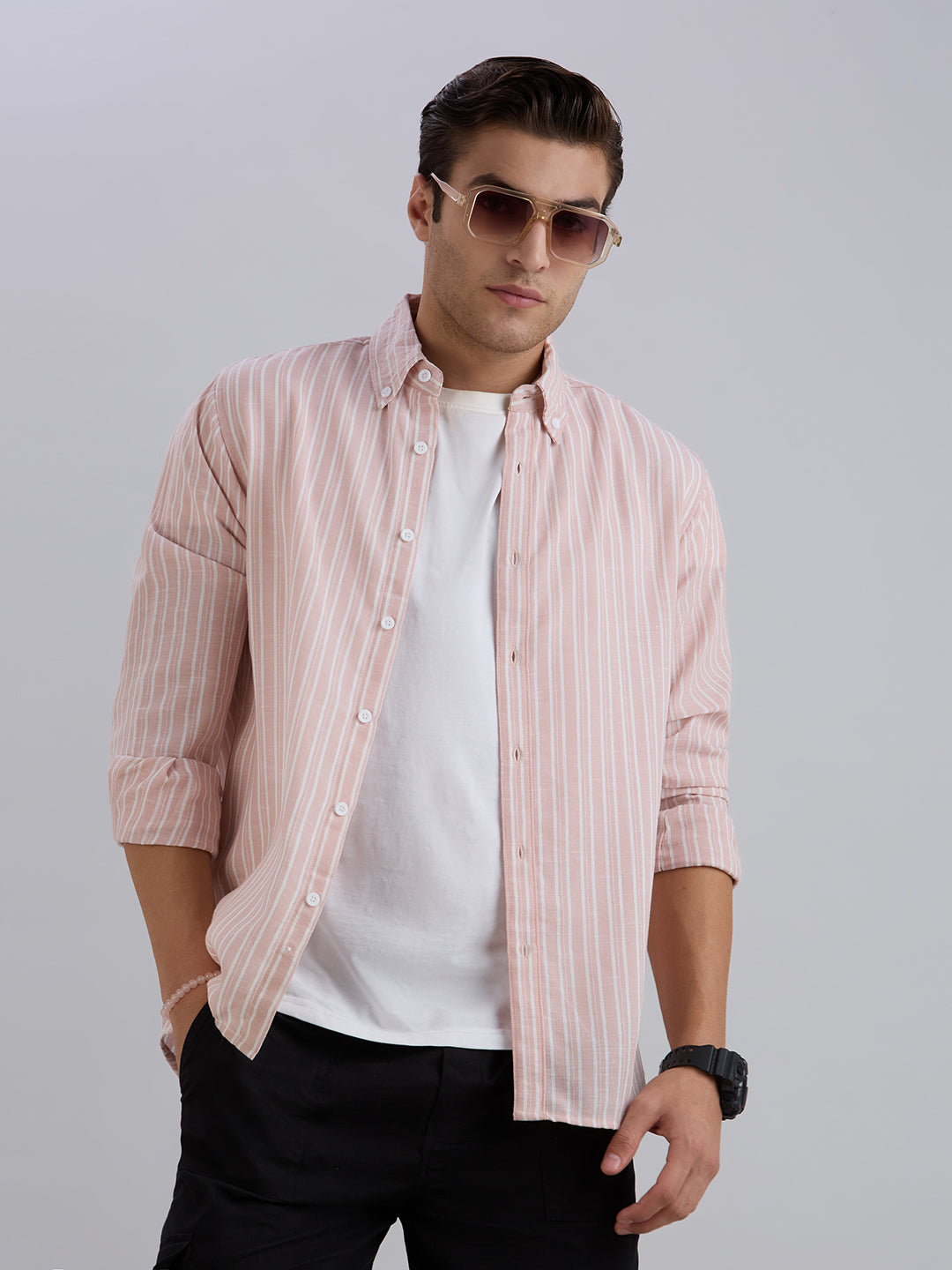 Horizon Stripes Shirt - Pink