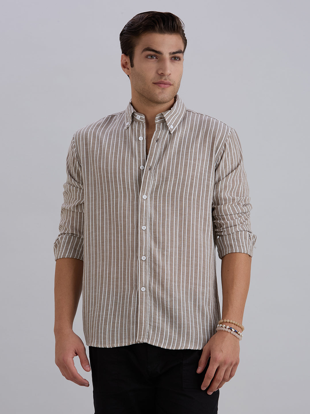 Horizon Stripes Shirt - Brown