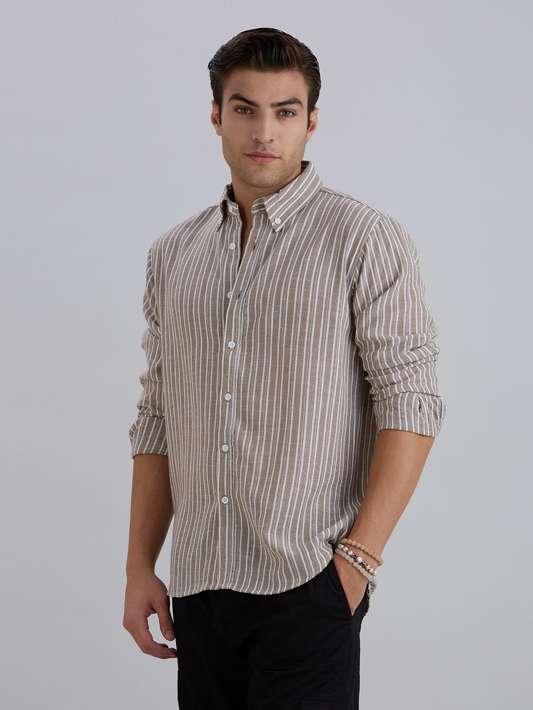 Horizon Stripes Shirt - Brown