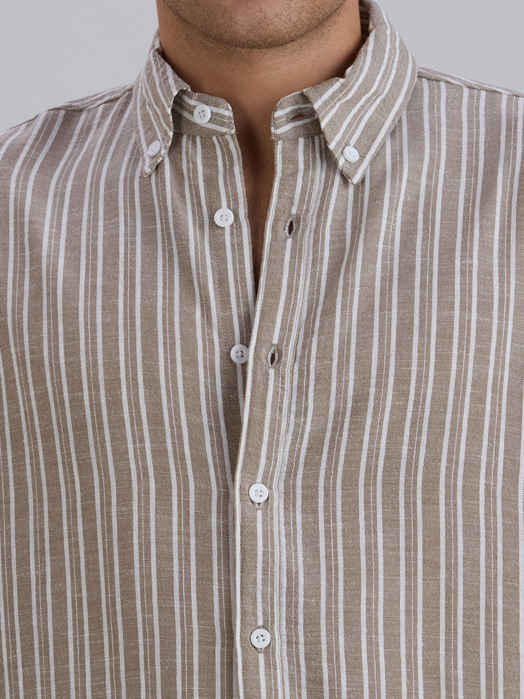 Horizon Stripes Shirt - Brown