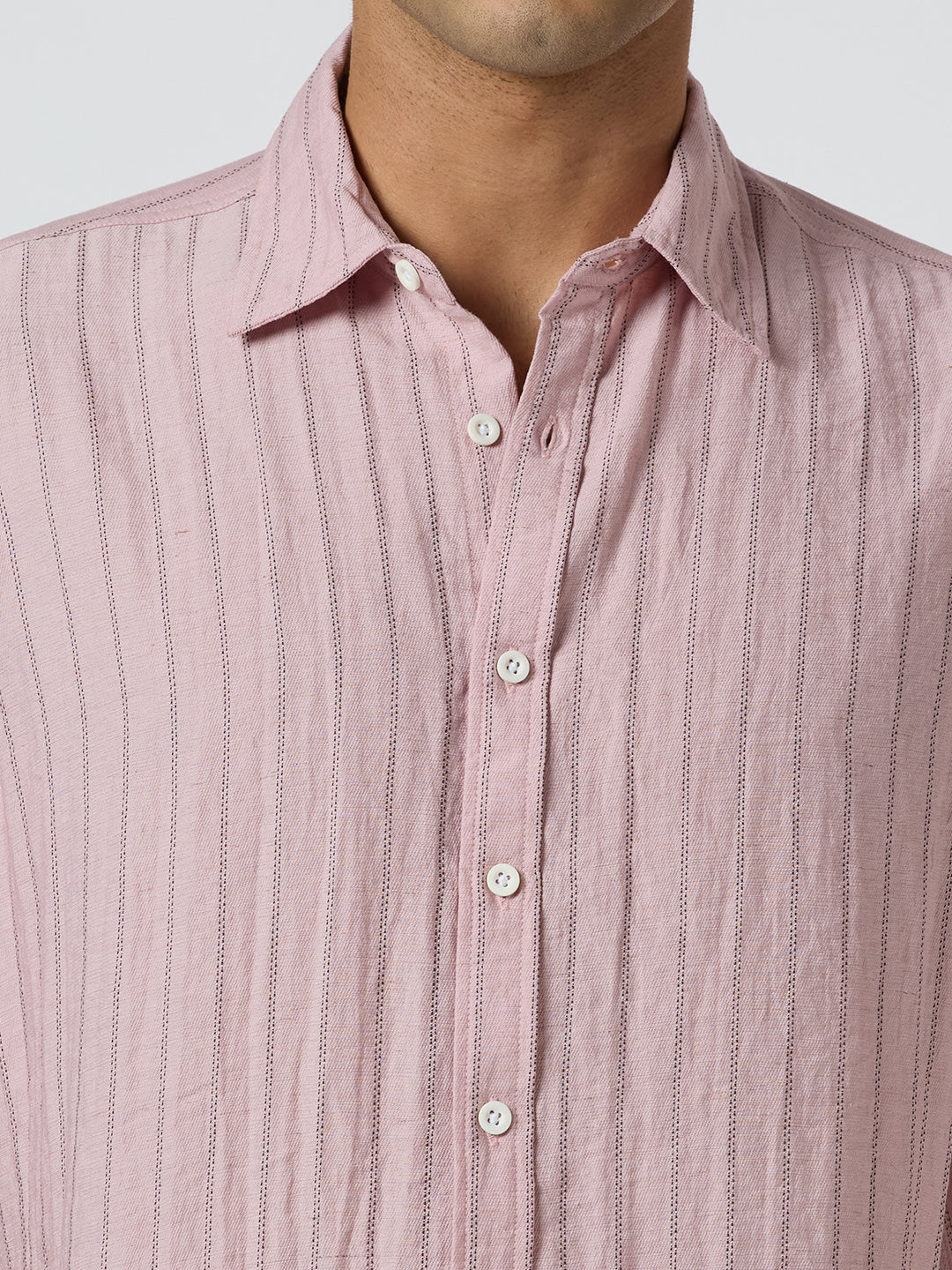 Ripple Half-Sleeves shirt - Pink