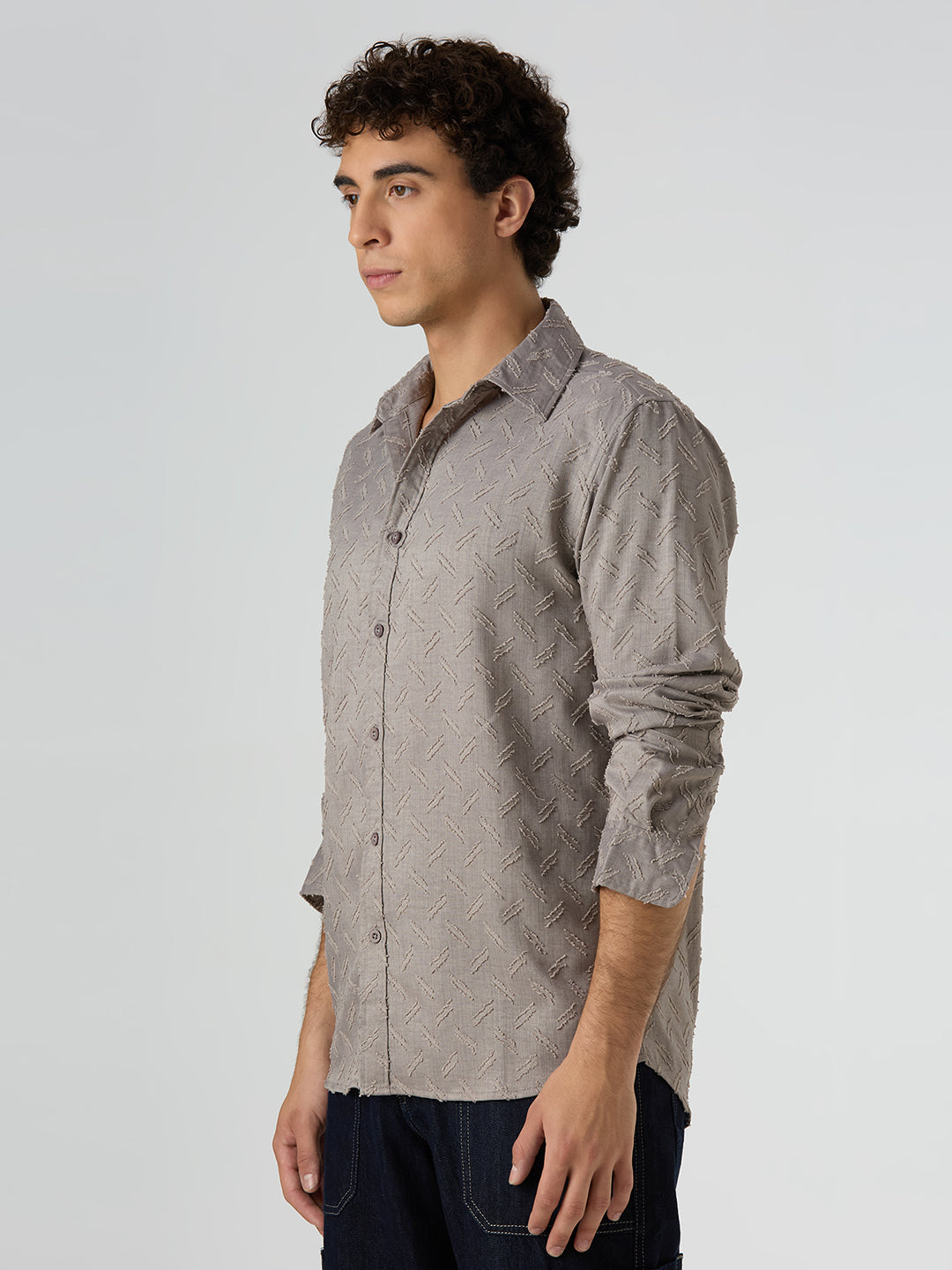 Sandwave Textured Shirt - Grey