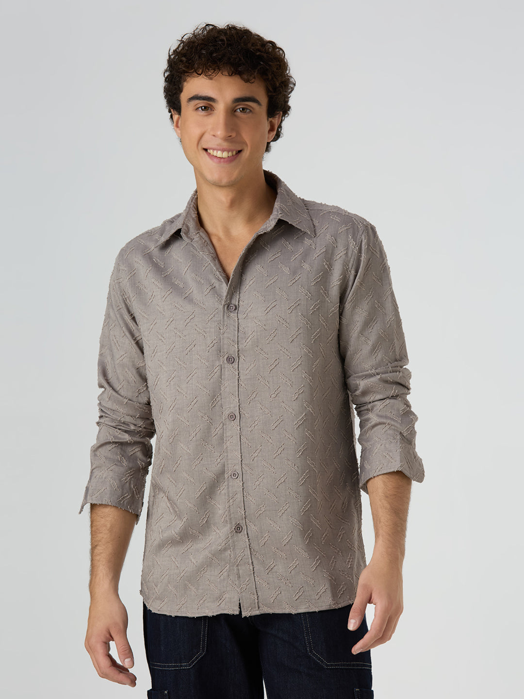 Sandwave Textured Shirt - Grey
