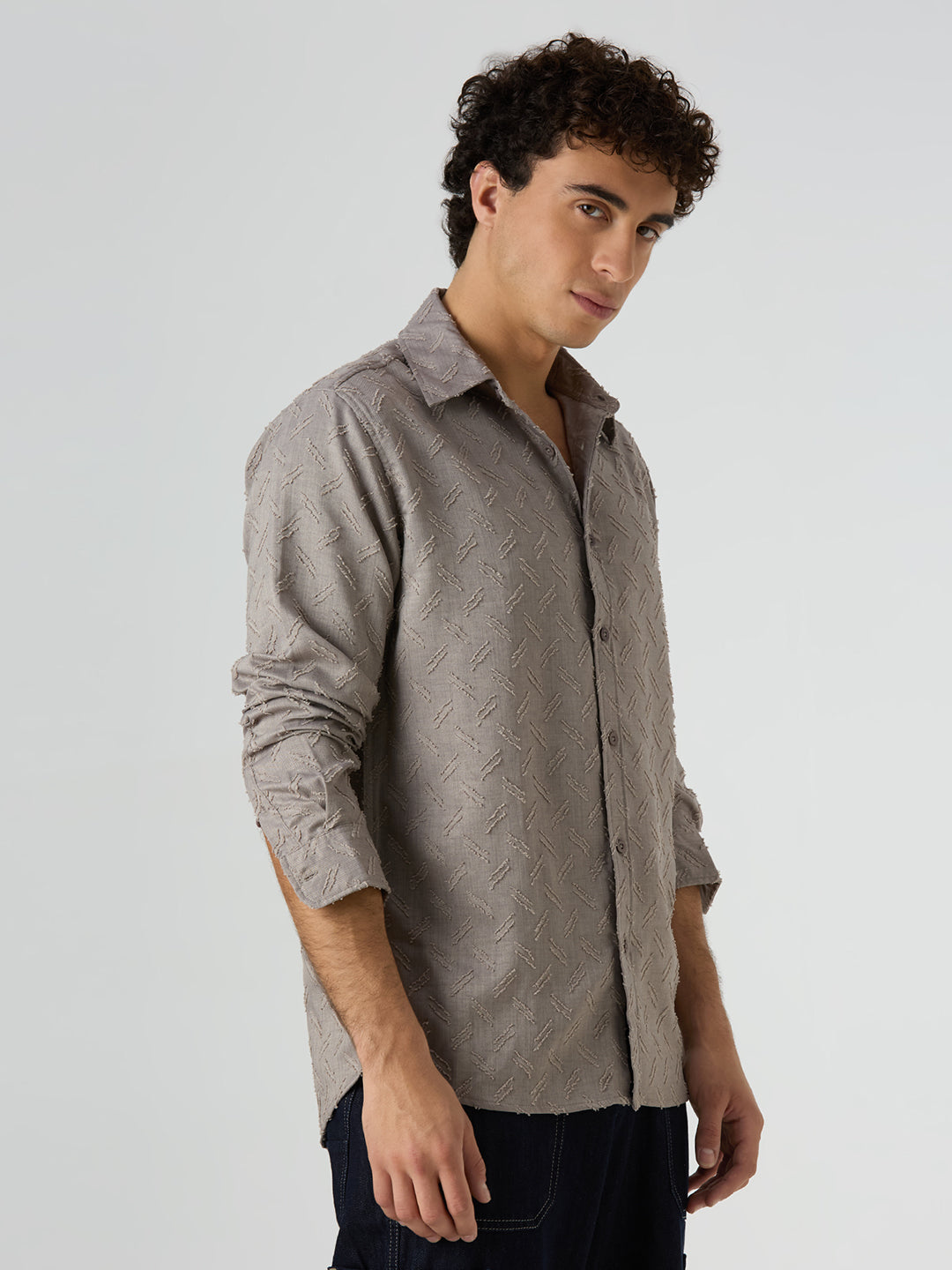 Sandwave Textured Shirt - Grey