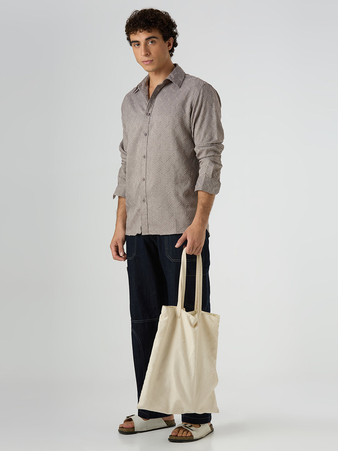 Sandwave Textured Shirt - Grey