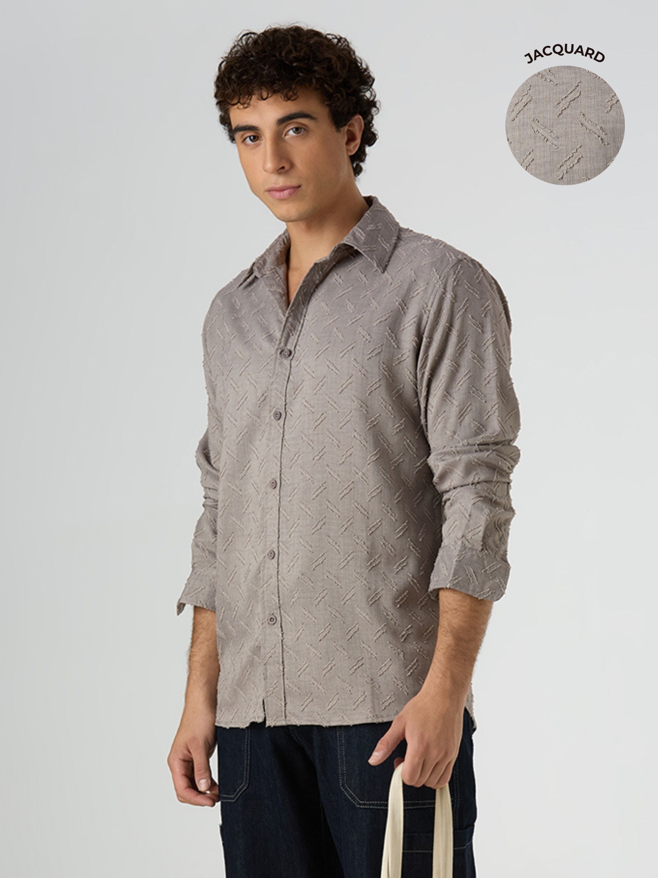 Sandwave Textured Shirt - Grey