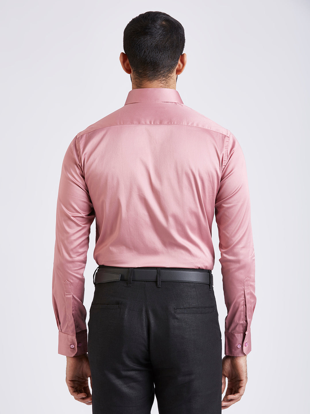 Propus -Satin Slim Fit Shirt - Pink