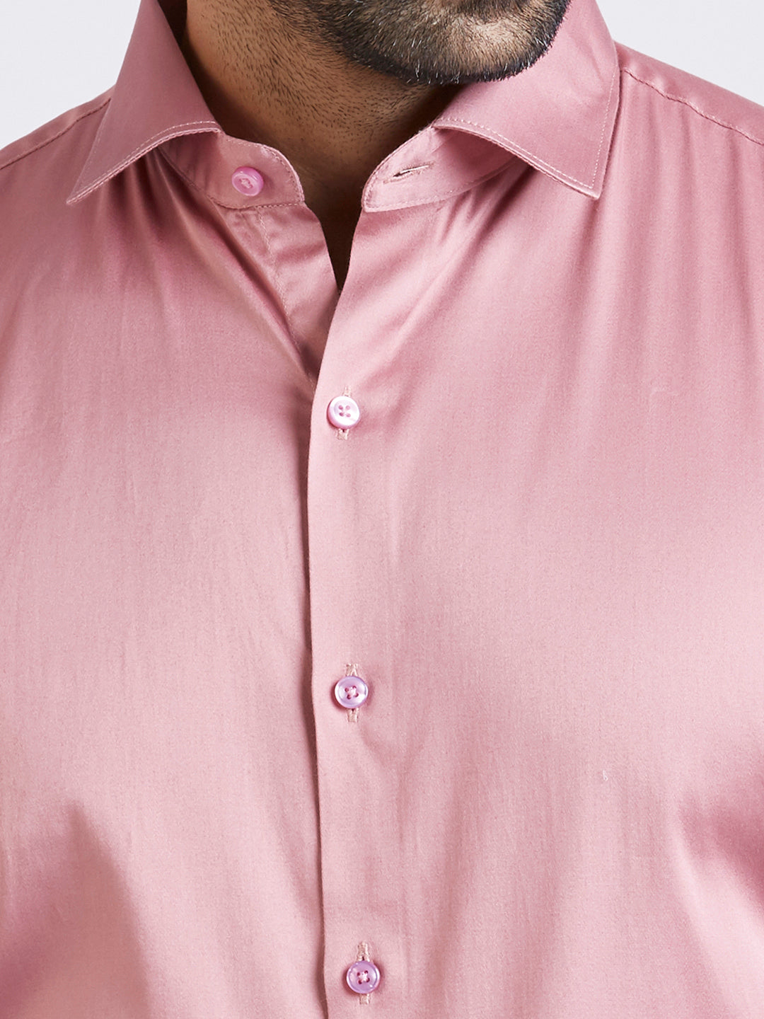 Propus -Satin Slim Fit Shirt - Pink