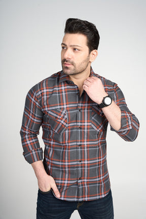 Tevel - Casual Double Pocket Slim Fit Shirt