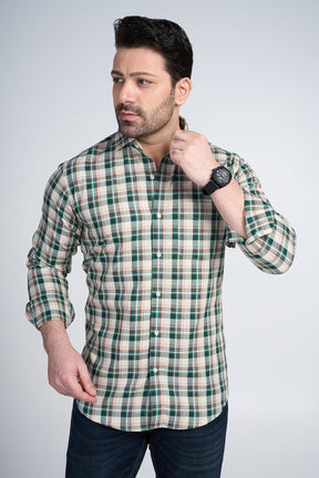 Cherwell - Dobby Checkered slim fit shirt