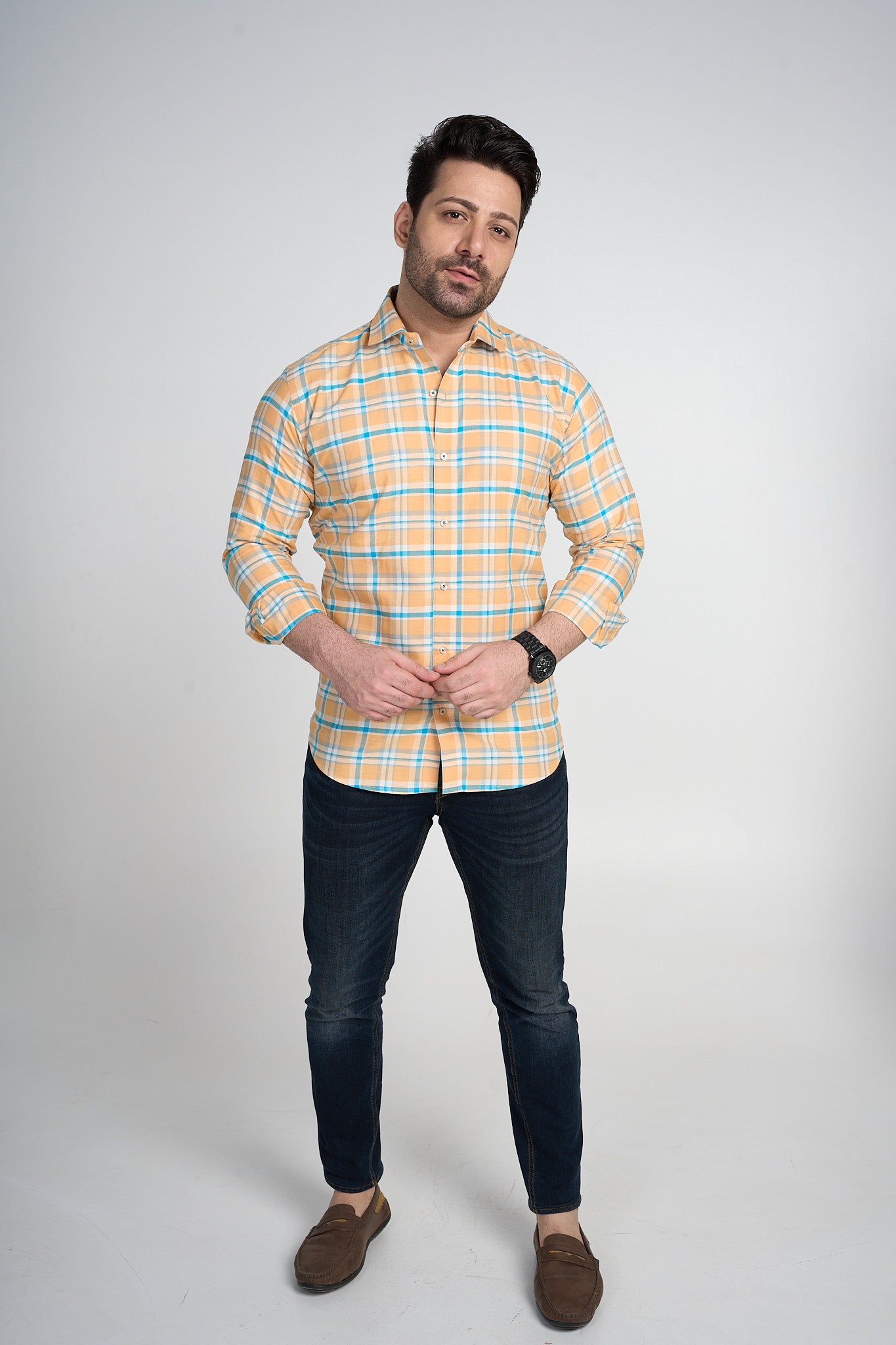 Glenford - Oxford Slim Fit Checkered Shirt