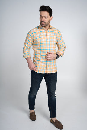 Glenford - Oxford Slim Fit Checkered Shirt