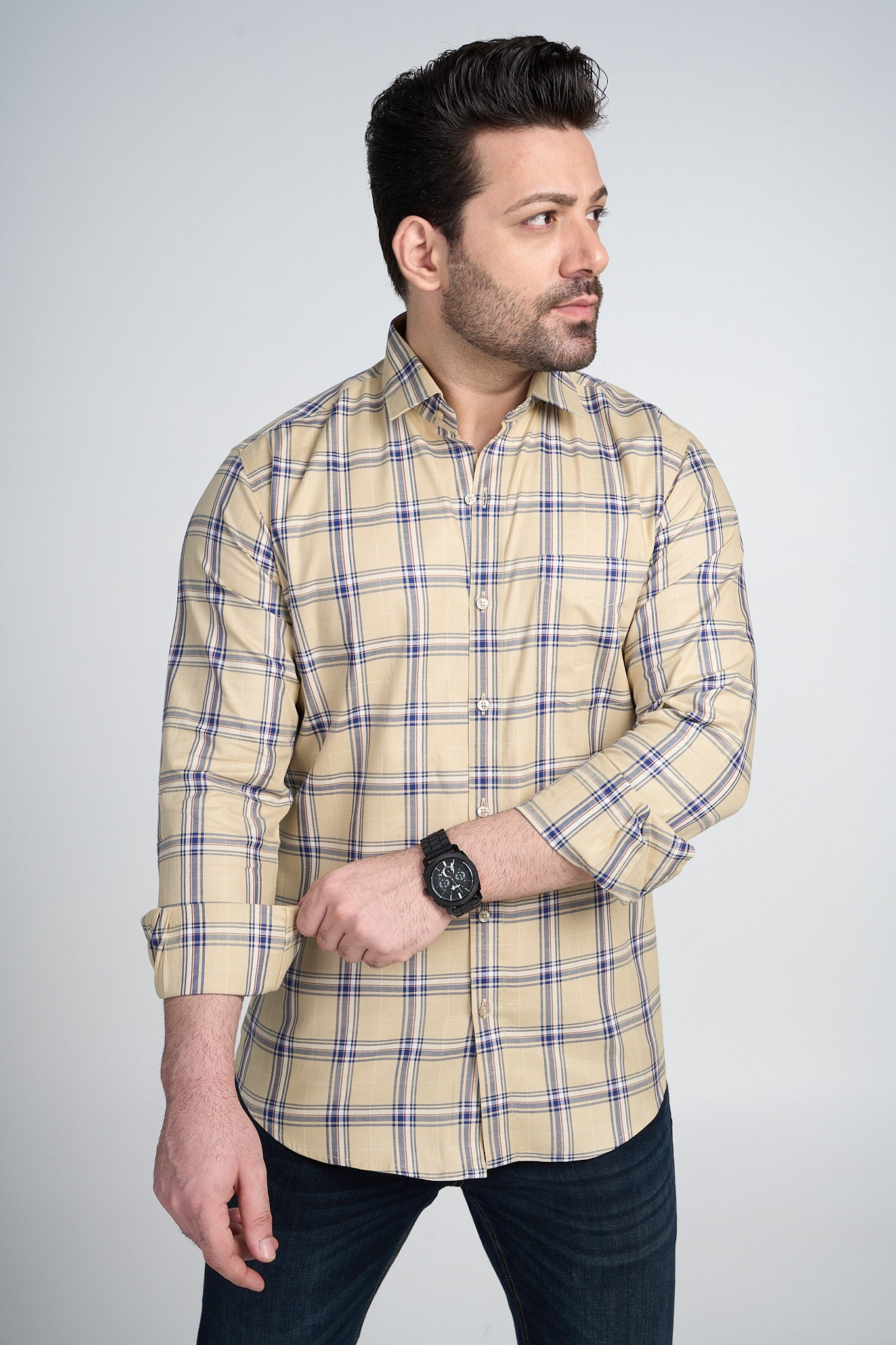 Colchester - Dobby Checkered slim fit shirt