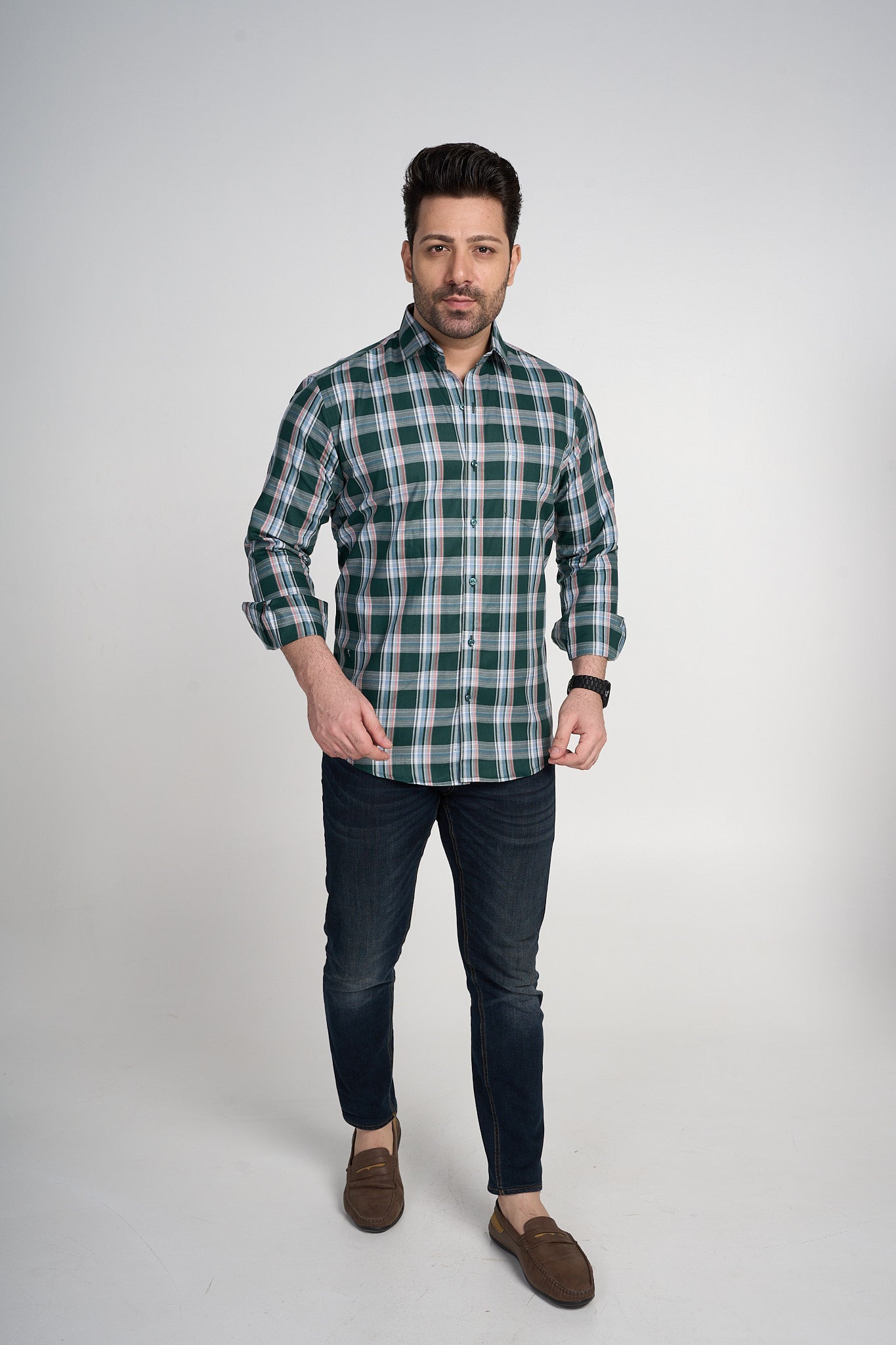 Lincolnshire - Dobby Checkered slim fit shirt