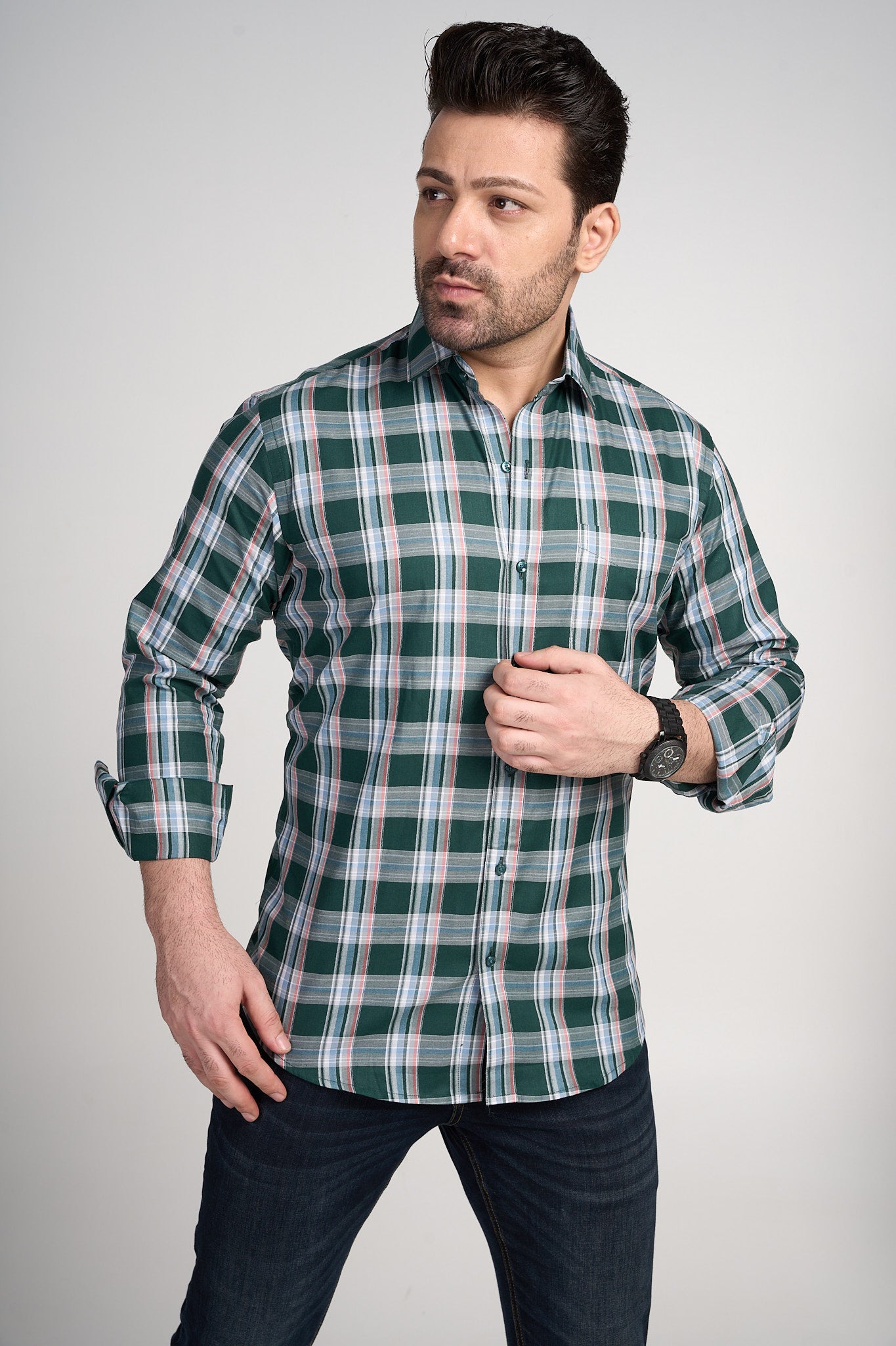 Lincolnshire - Dobby Checkered slim fit shirt