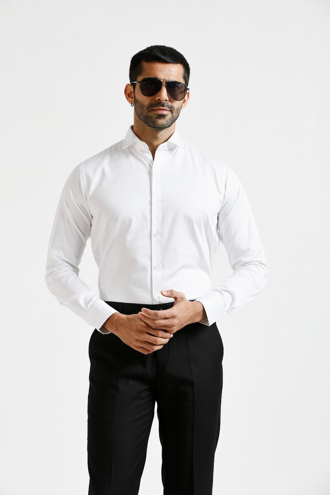 Moonlight - Satin Slim Fit Shirt - White