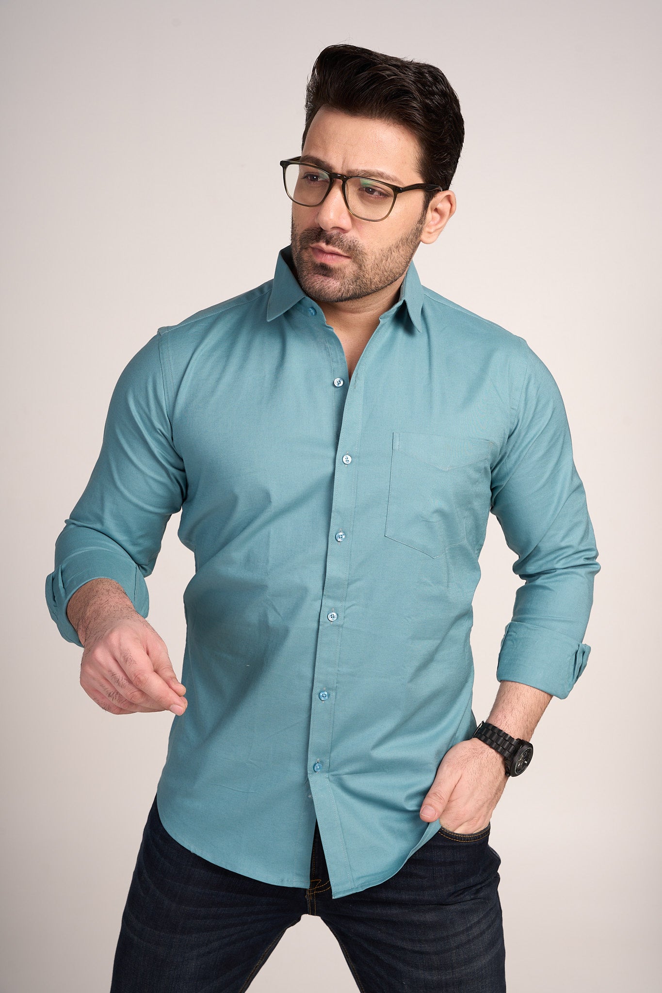 Celestial Blue - Oxford Slim Fit Shirt