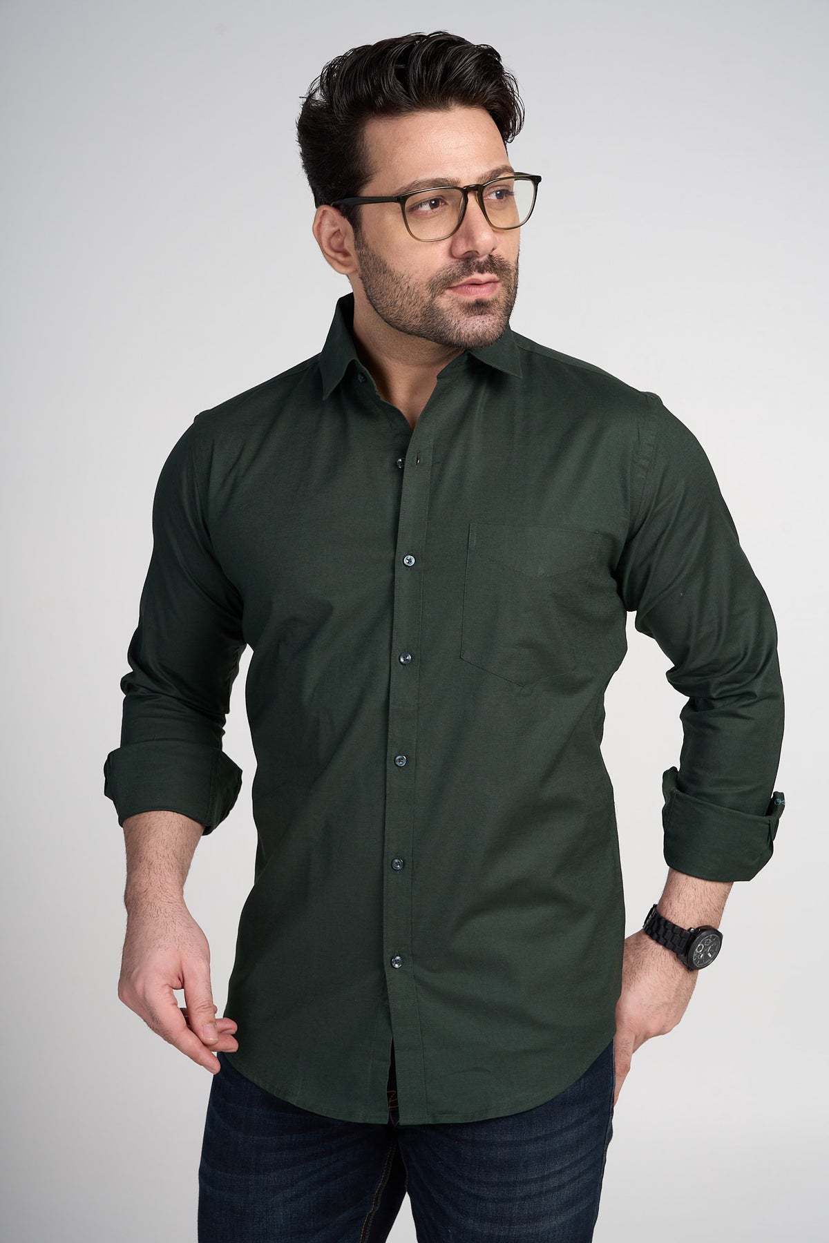 Tuscany Green - Oxford slim fit shirt