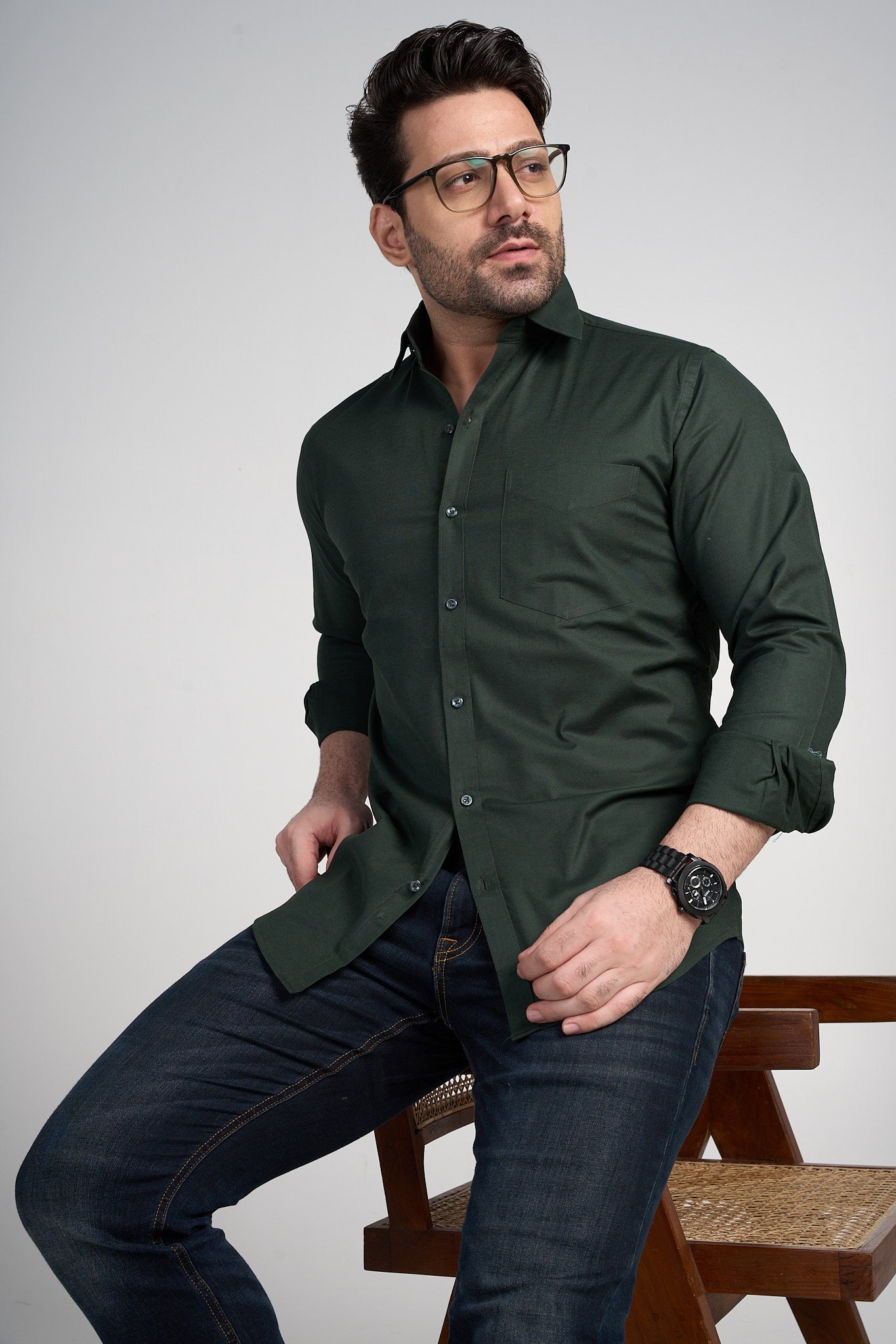 Tuscany Green - Oxford slim fit shirt