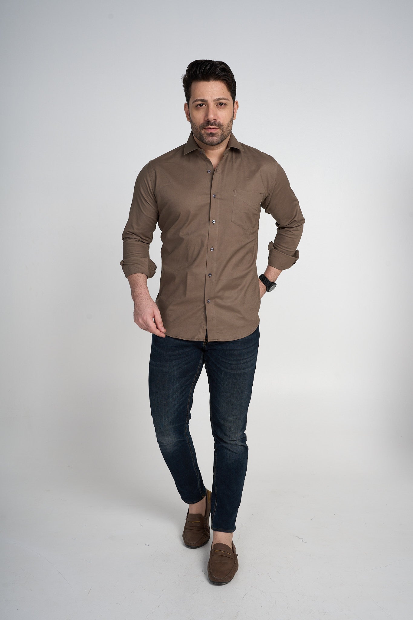 Rust - Oxford Slim Fit Shirt