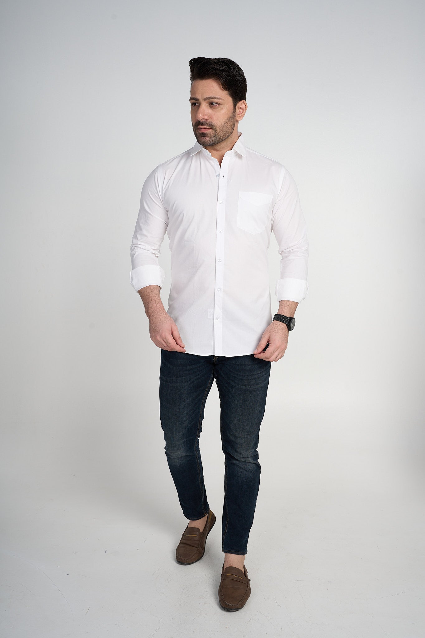 Pimz - Solid shirt- White