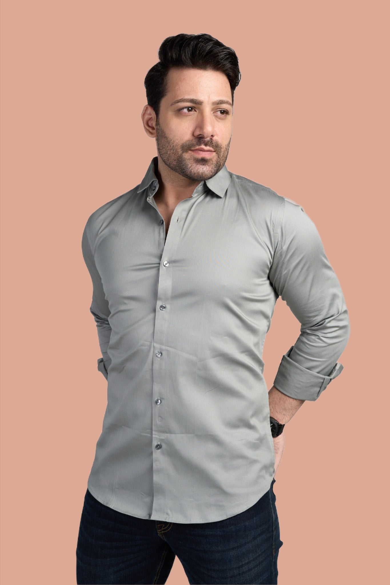 Bastian - Satin Slim Fit Shirt